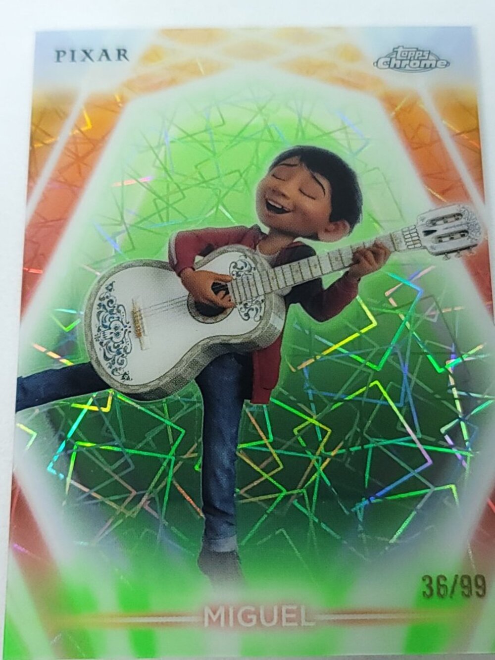 Miguel Topps 2026 Disney Chrome Neon Green Limited 36/99